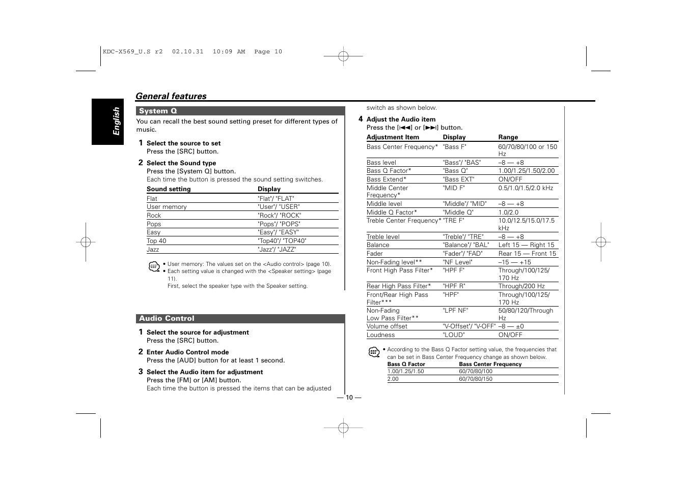 Kenwood KDC-MPV622 User Manual | Page 10 / 112