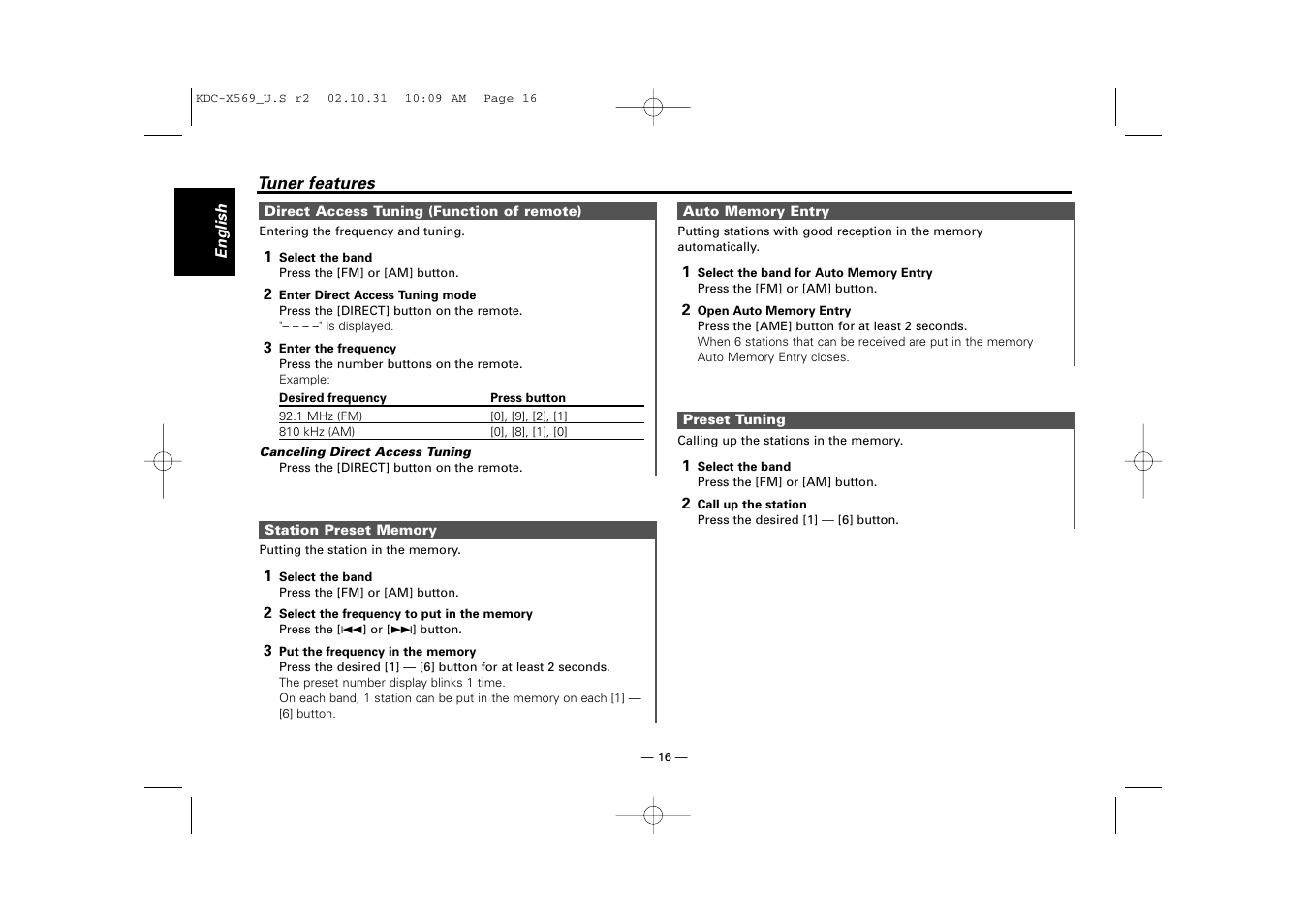 Kenwood KDC-MPV622 User Manual | Page 16 / 112