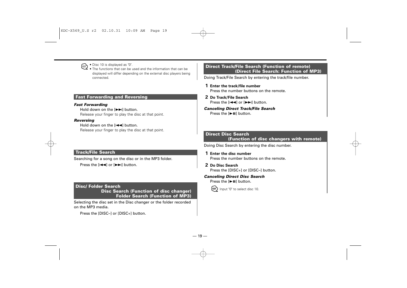 Kenwood KDC-MPV622 User Manual | Page 19 / 112