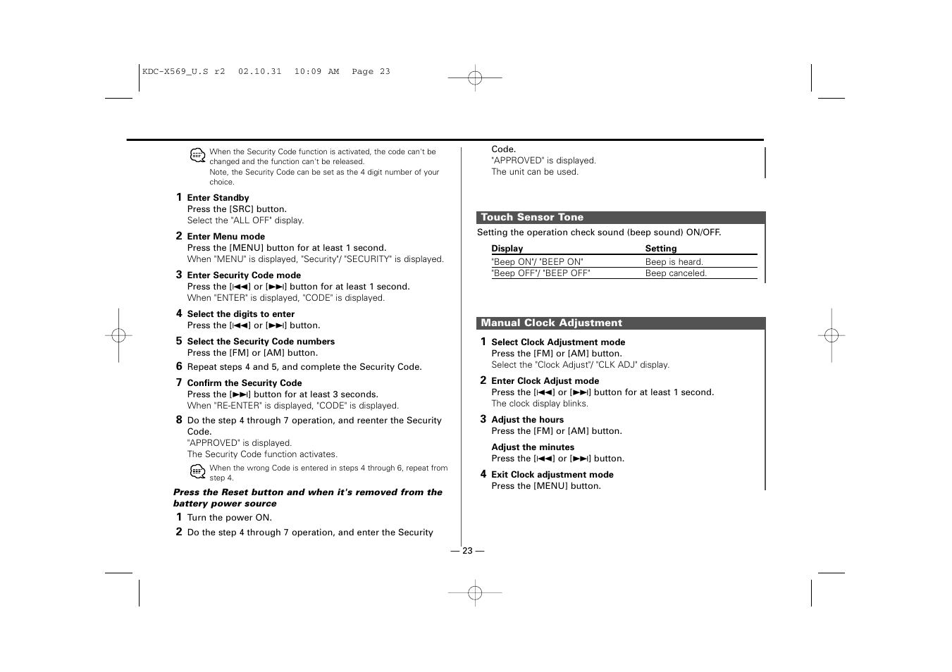 Kenwood KDC-MPV622 User Manual | Page 23 / 112