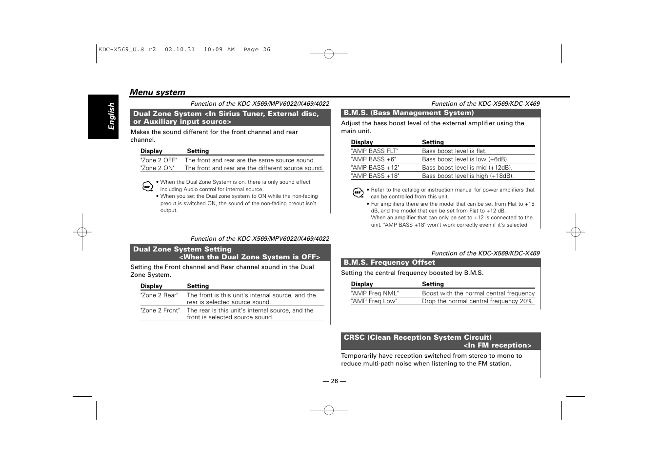 Kenwood KDC-MPV622 User Manual | Page 26 / 112