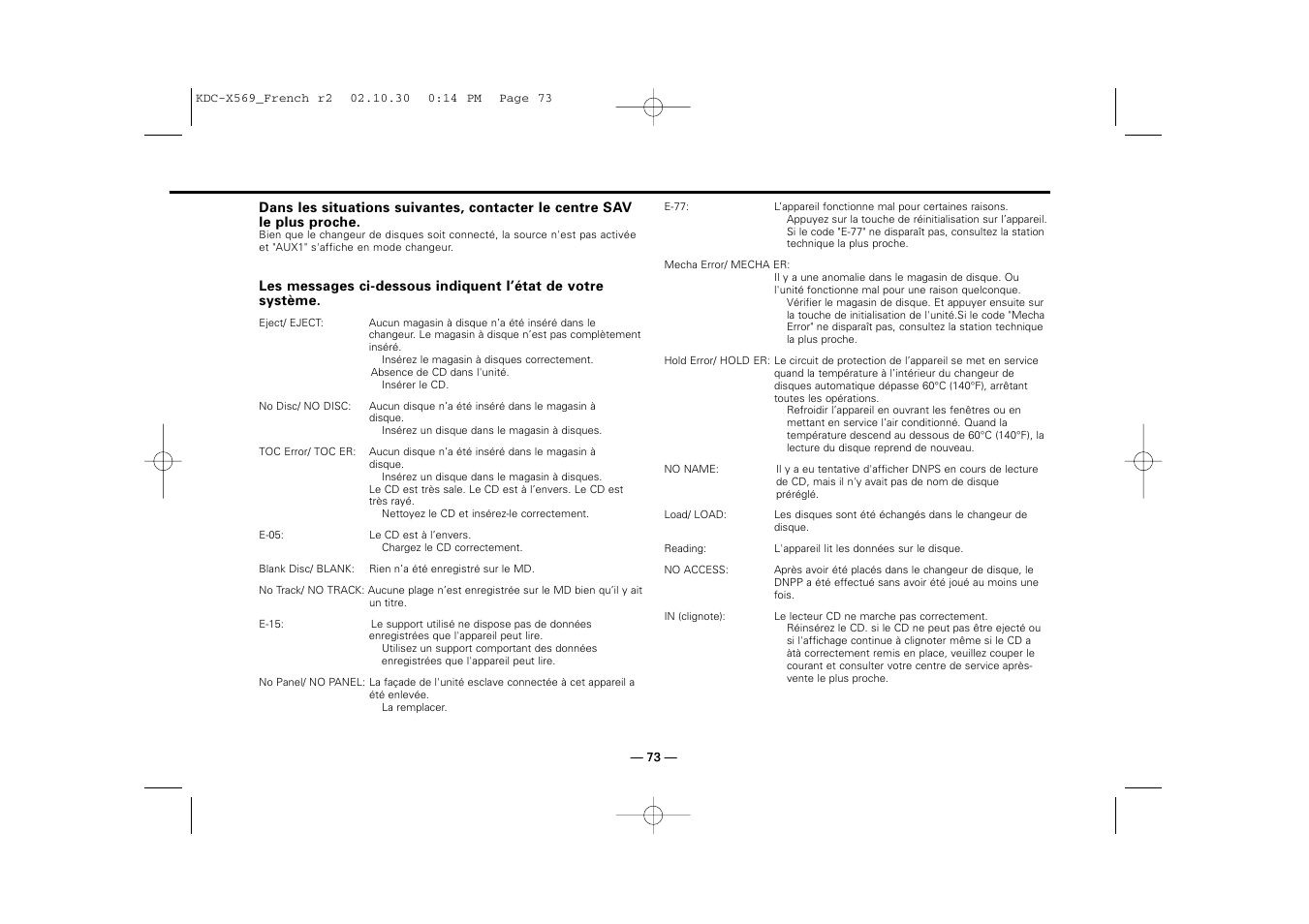 Kenwood KDC-MPV622 User Manual | Page 73 / 112