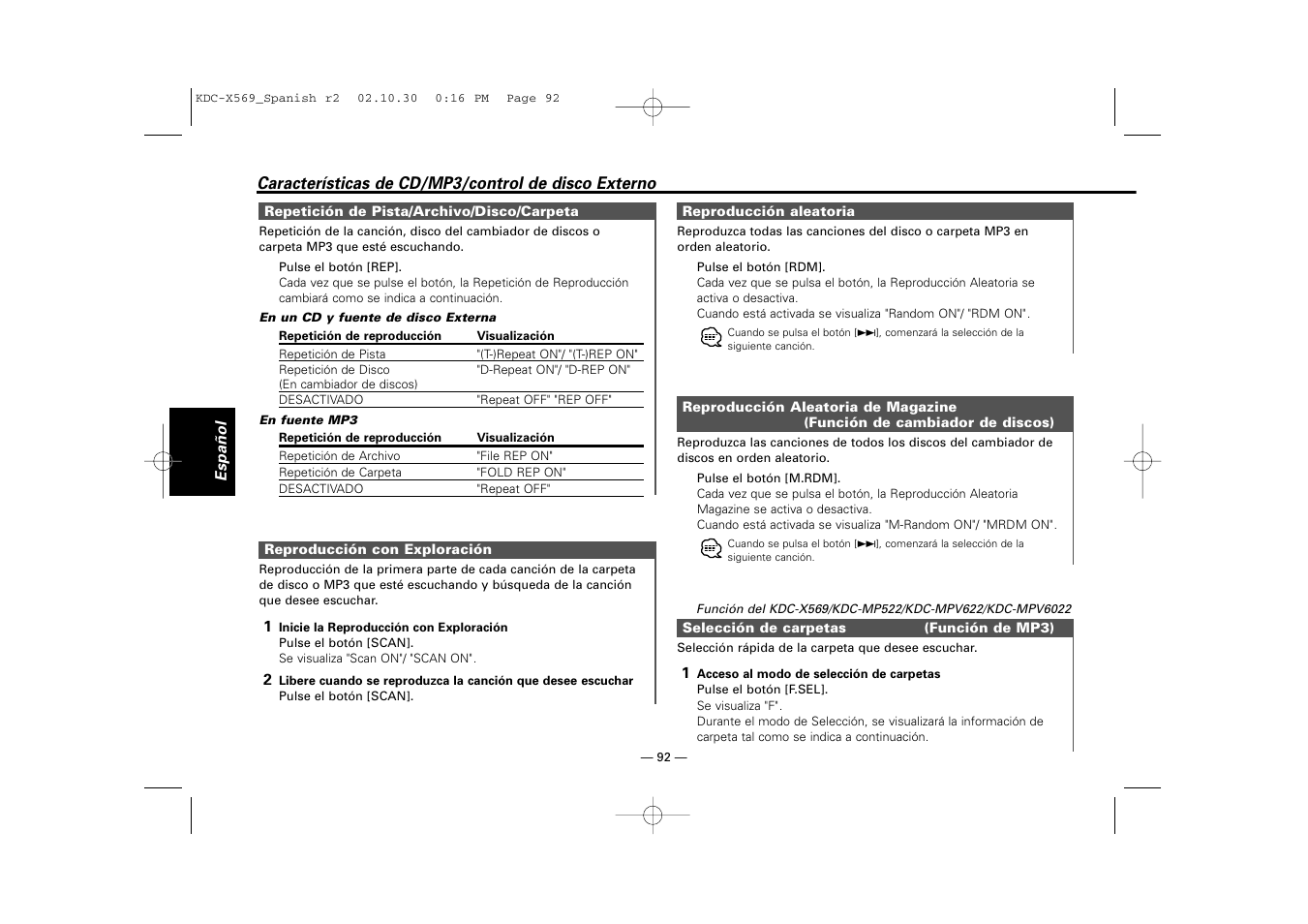 Kenwood KDC-MPV622 User Manual | Page 92 / 112