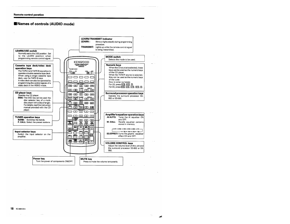 Kenwood KC-993 User Manual | Page 18 / 24