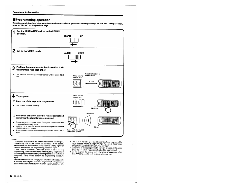 Remote control operation | Kenwood KC-993 User Manual | Page 20 / 24