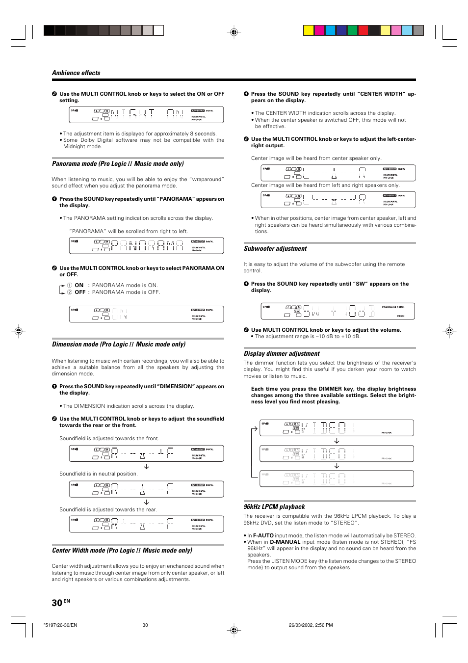 Kenwood KRF-V5060D User Manual | Page 30 / 36