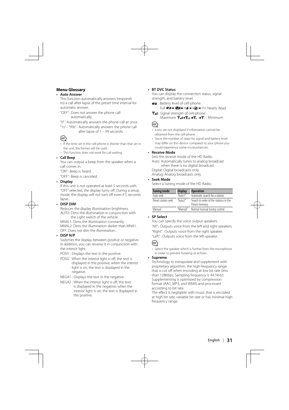 Kenwood KOS-A300 User Manual | Page 31 / 44