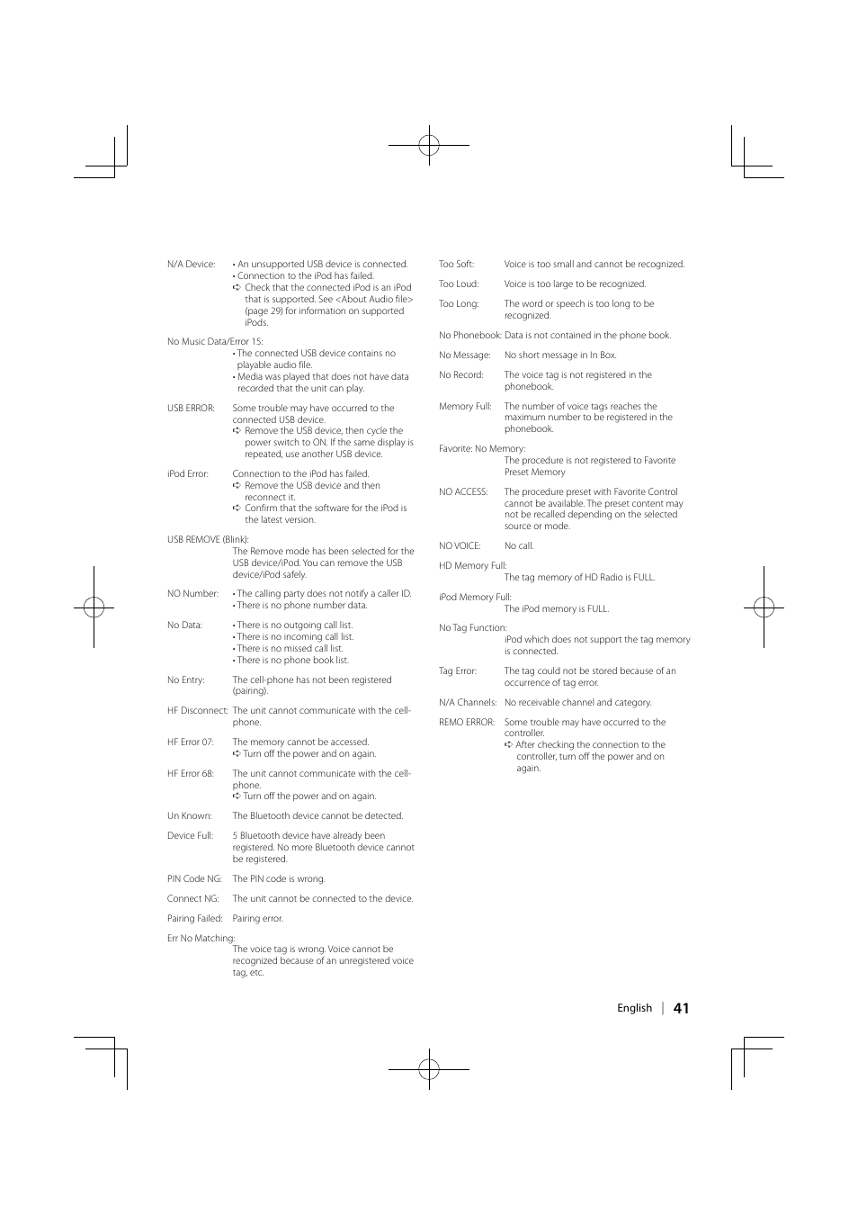 Kenwood KOS-A300 User Manual | Page 41 / 44