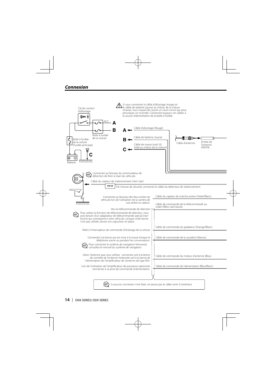 Bc a a connexion | Kenwood DDX6046BT User Manual | Page 14 / 32