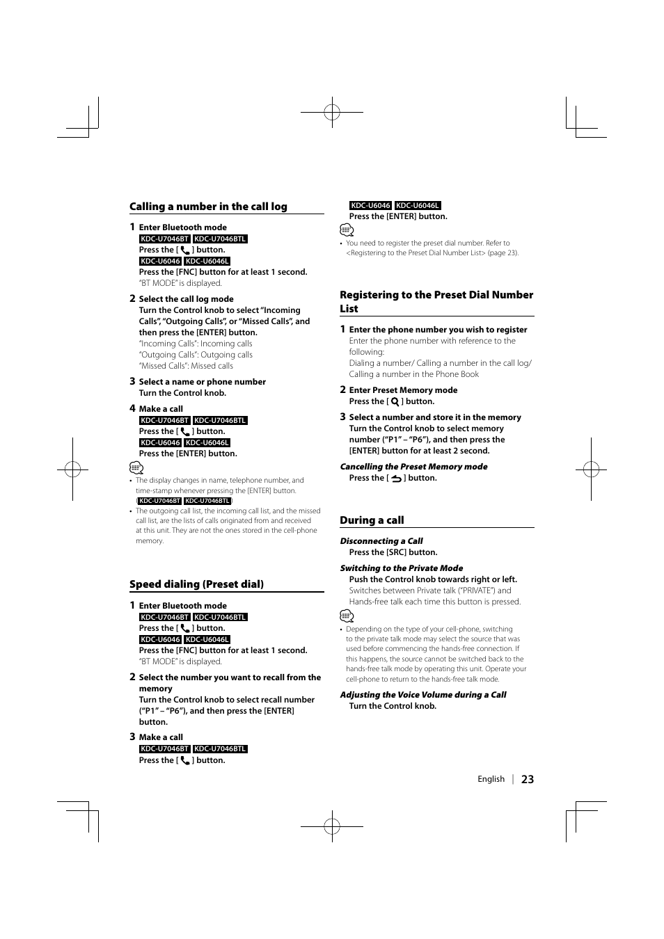 Kenwood KDC-U6046L User Manual | Page 23 / 40