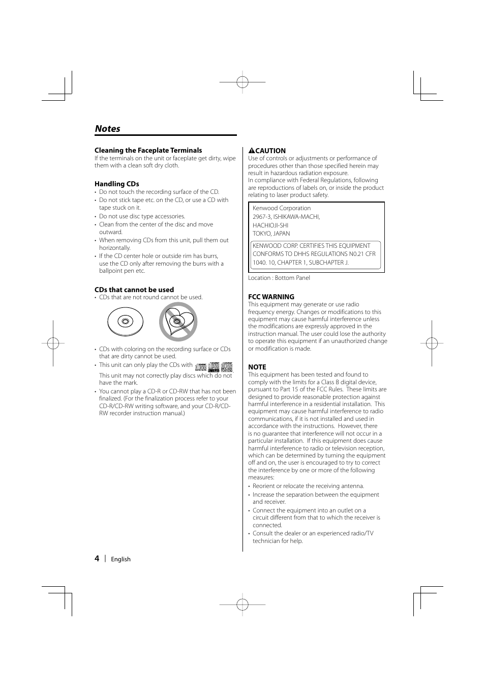 Kenwood KDC-135 User Manual | Page 4 / 56