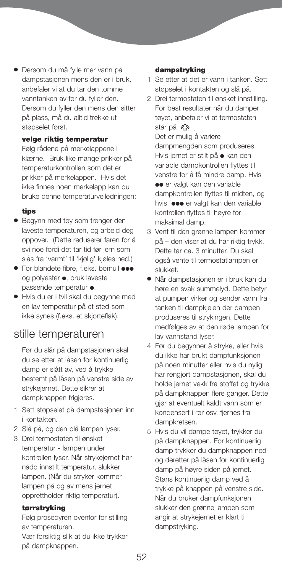 Stille temperaturen | Kenwood IC800 User Manual | Page 55 / 105