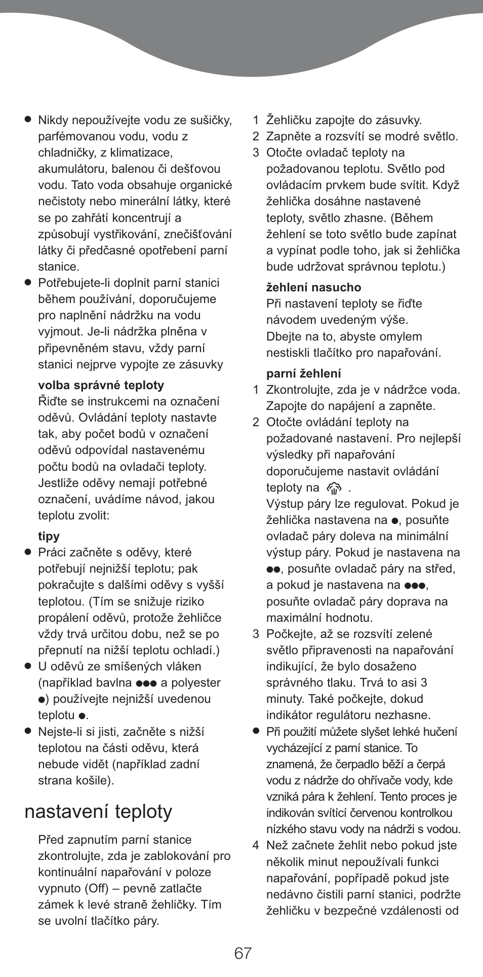 Nastavení teploty | Kenwood IC800 User Manual | Page 70 / 105