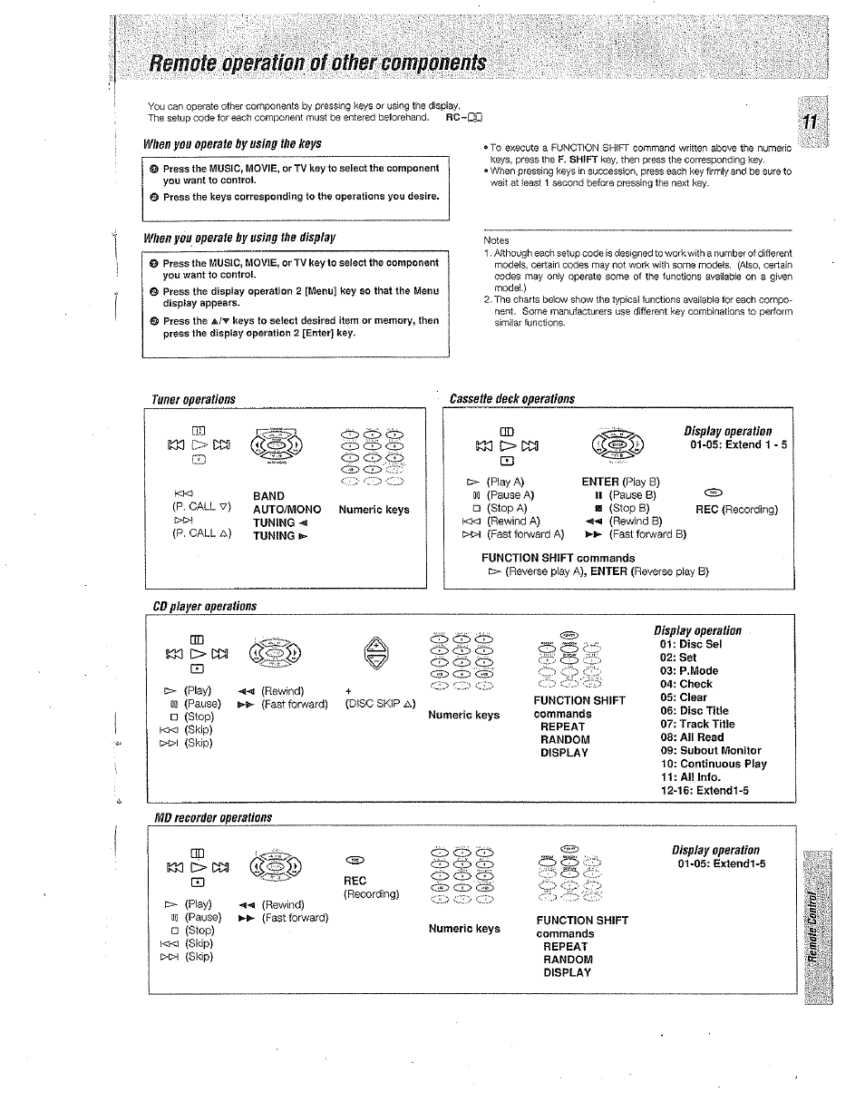 Remoté'<úfl§miúrí, Goo o ca | Kenwood Preset Remote Control User Manual | Page 11 / 14