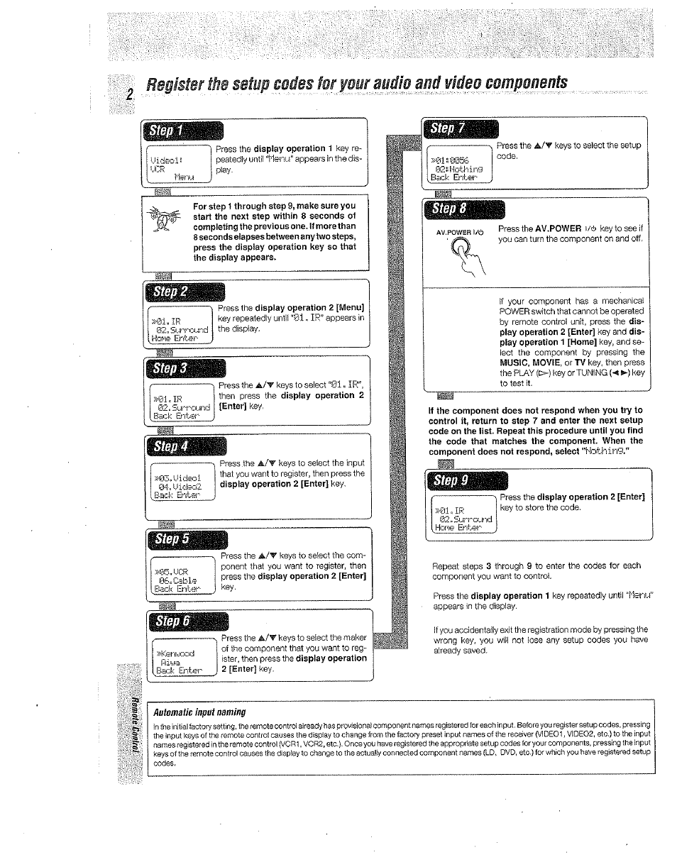 2. btrroijnd hopie enii-er, Biac'k errbai | Kenwood Preset Remote Control User Manual | Page 2 / 14