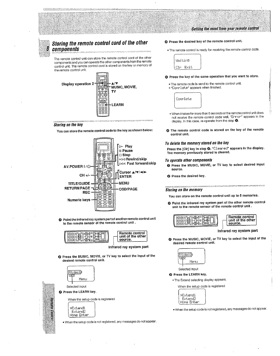 I4:ip'ie erits, Fca-t ■lete j, Ns&dj=rtdi ext-=r!d2 ,hc№ bntg-r | Kenwood Preset Remote Control User Manual | Page 8 / 14