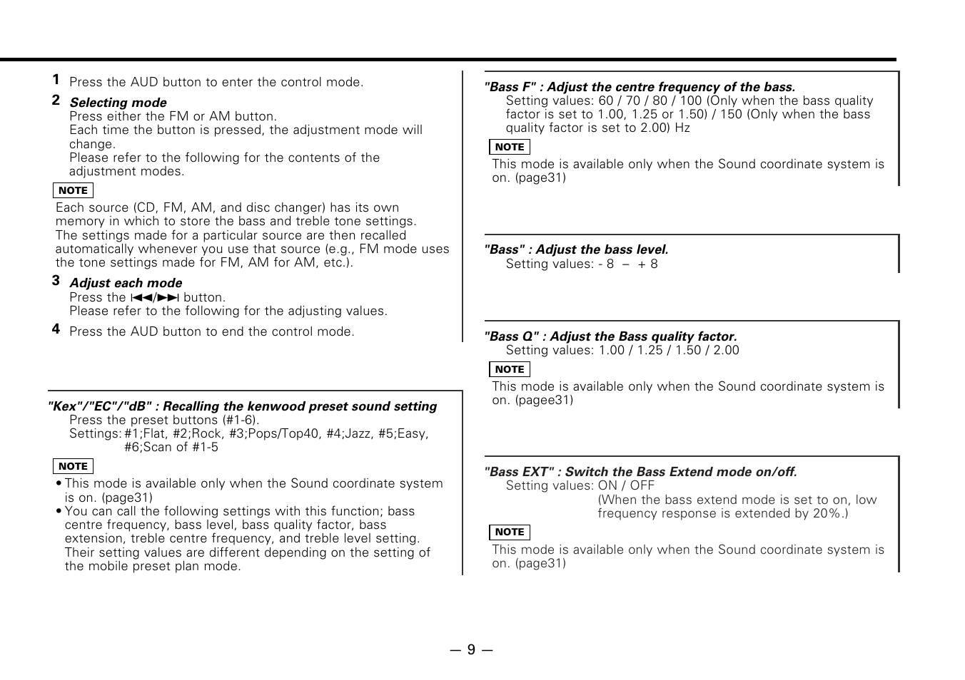 Kenwood KDC-7080R User Manual | Page 9 / 44