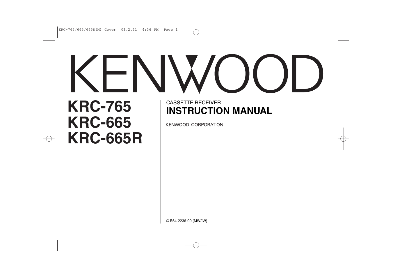 Kenwood KRC-765 User Manual | 42 pages