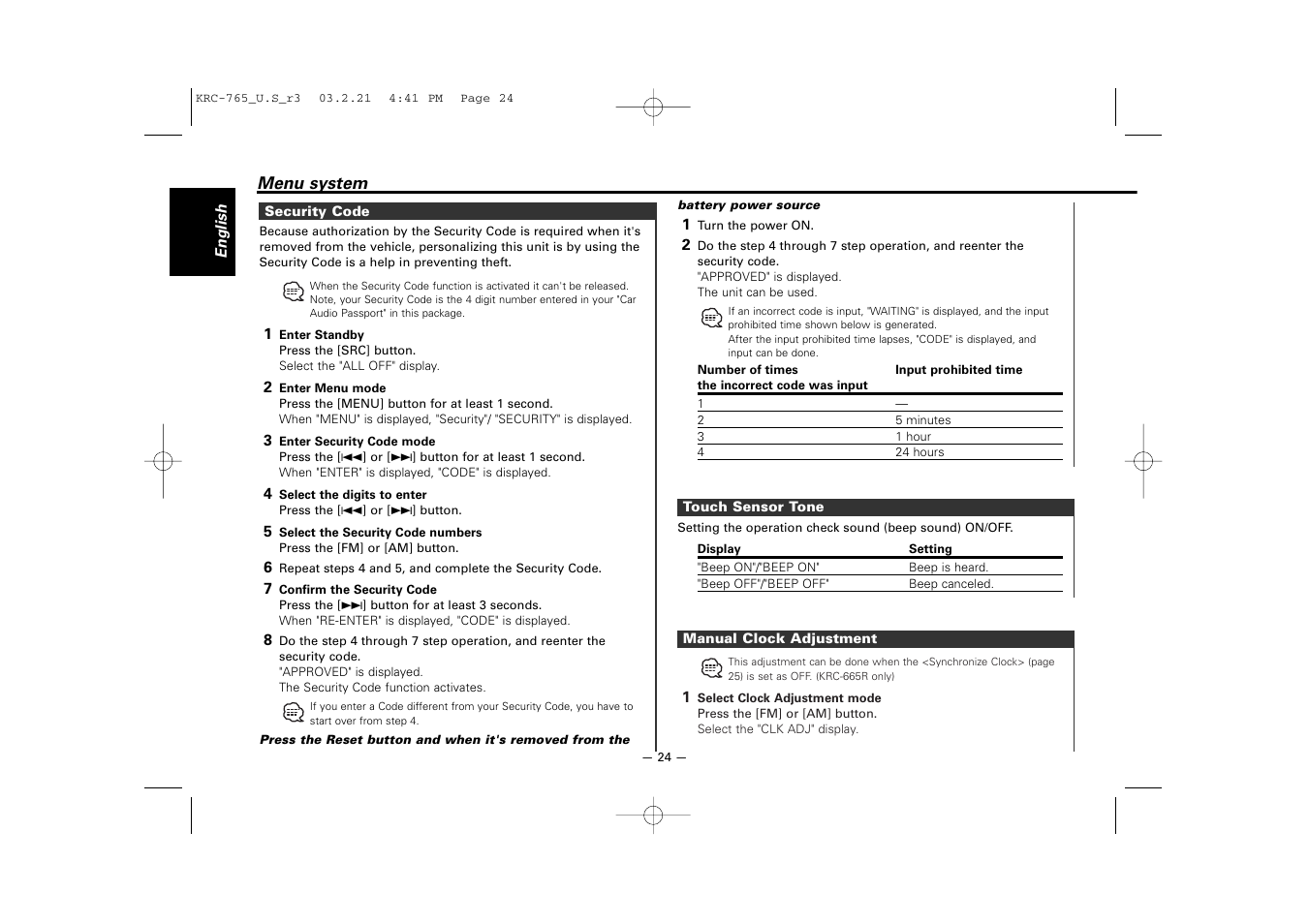 Kenwood KRC-765 User Manual | Page 24 / 42