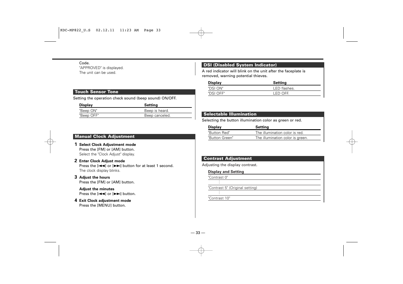 Kenwood eXcelon KDC-X769 User Manual | Page 33 / 48