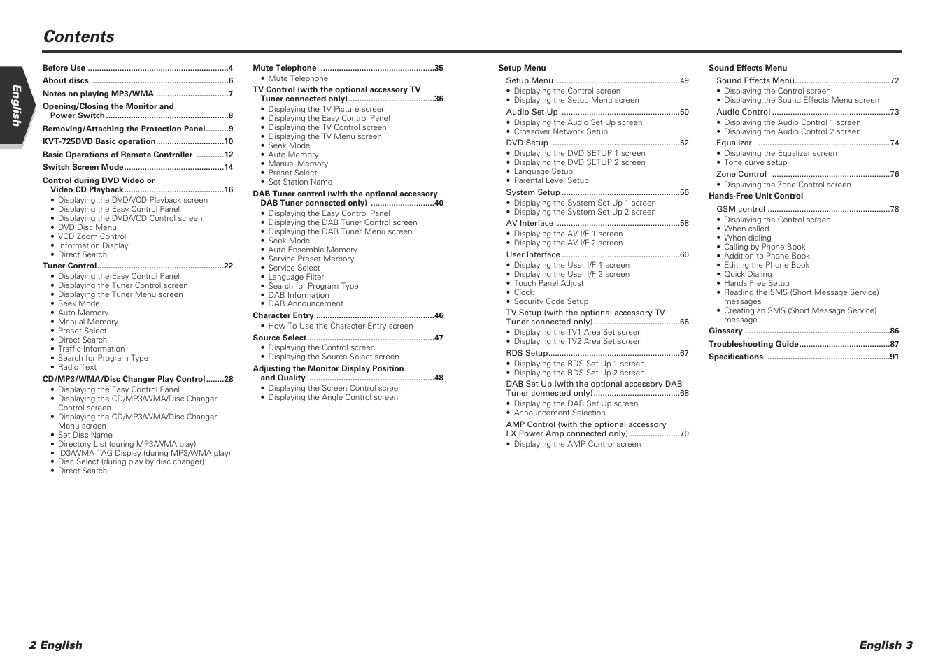 Kenwood KVT-725DVD-B User Manual | Page 2 / 48