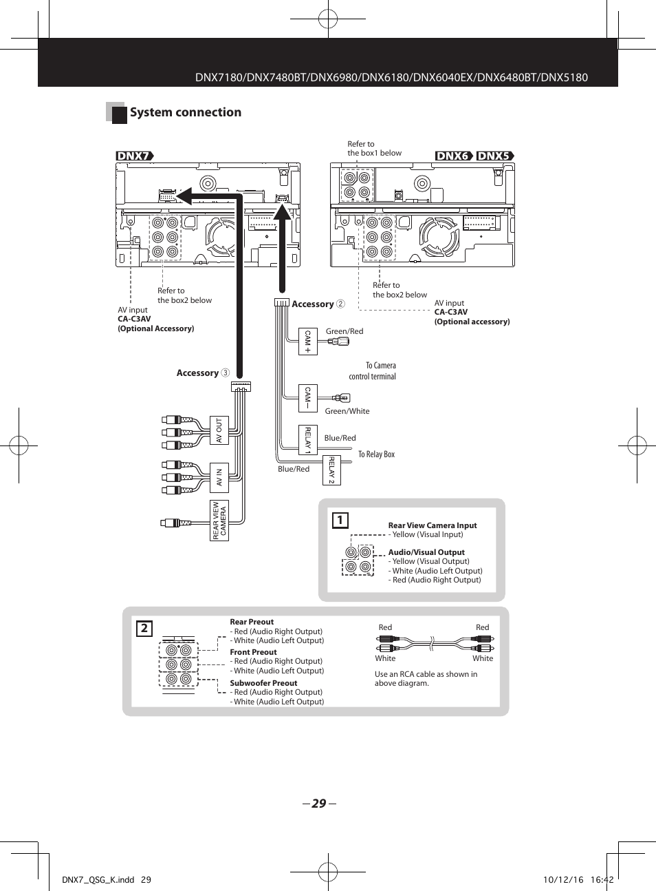 System connection | Kenwood DNX7180 User Manual | Page 29 / 32