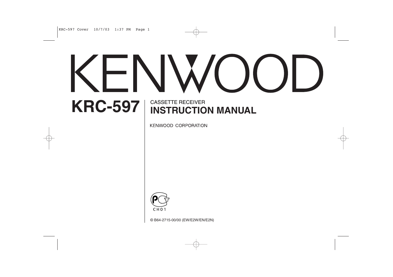 Kenwood KRC-597 User Manual | 36 pages