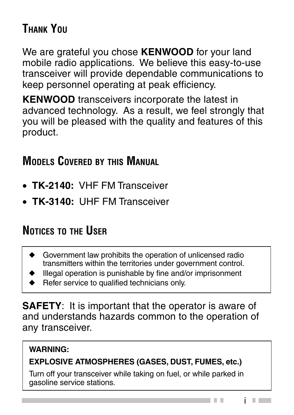 Kenwood TK-2140 User Manual | Page 2 / 38