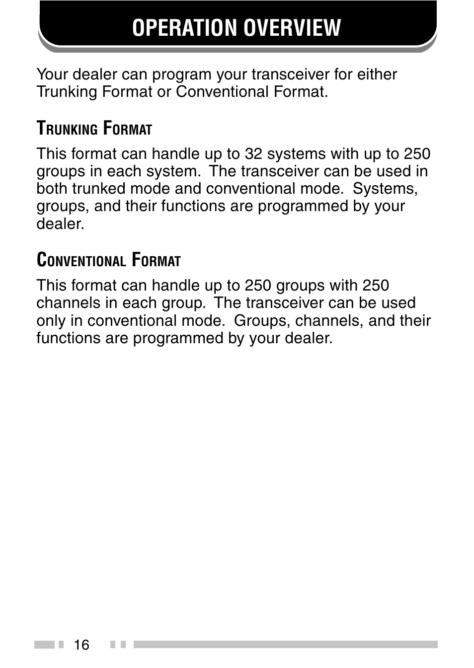 Operation overview | Kenwood TK-2140 User Manual | Page 21 / 38