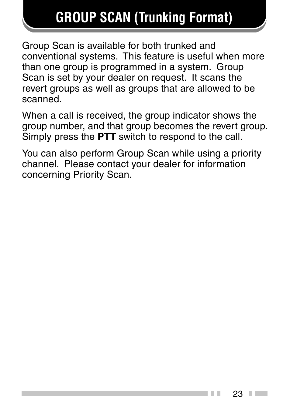 Group scan (trunking format) | Kenwood TK-2140 User Manual | Page 28 / 38