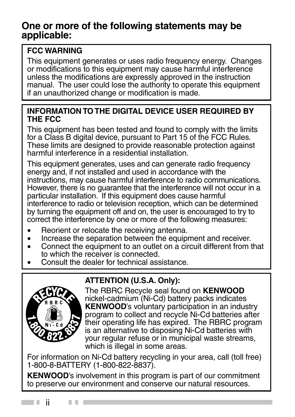 Kenwood TK-2140 User Manual | Page 3 / 38