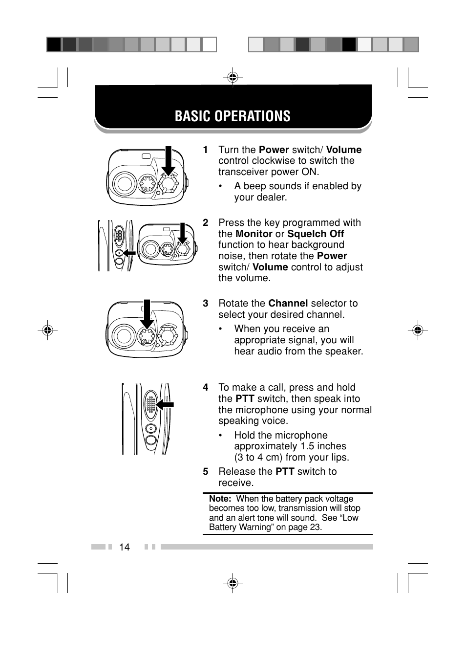 Basic operations | Kenwood TK-3202L User Manual | Page 21 / 32