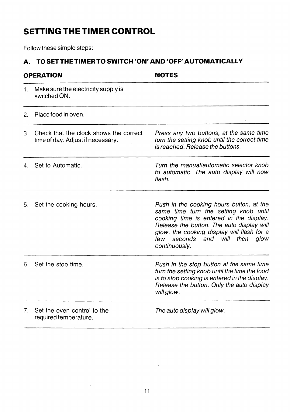 Setting the timer control | Kenwood SC102/2WH User Manual | Page 13 / 20