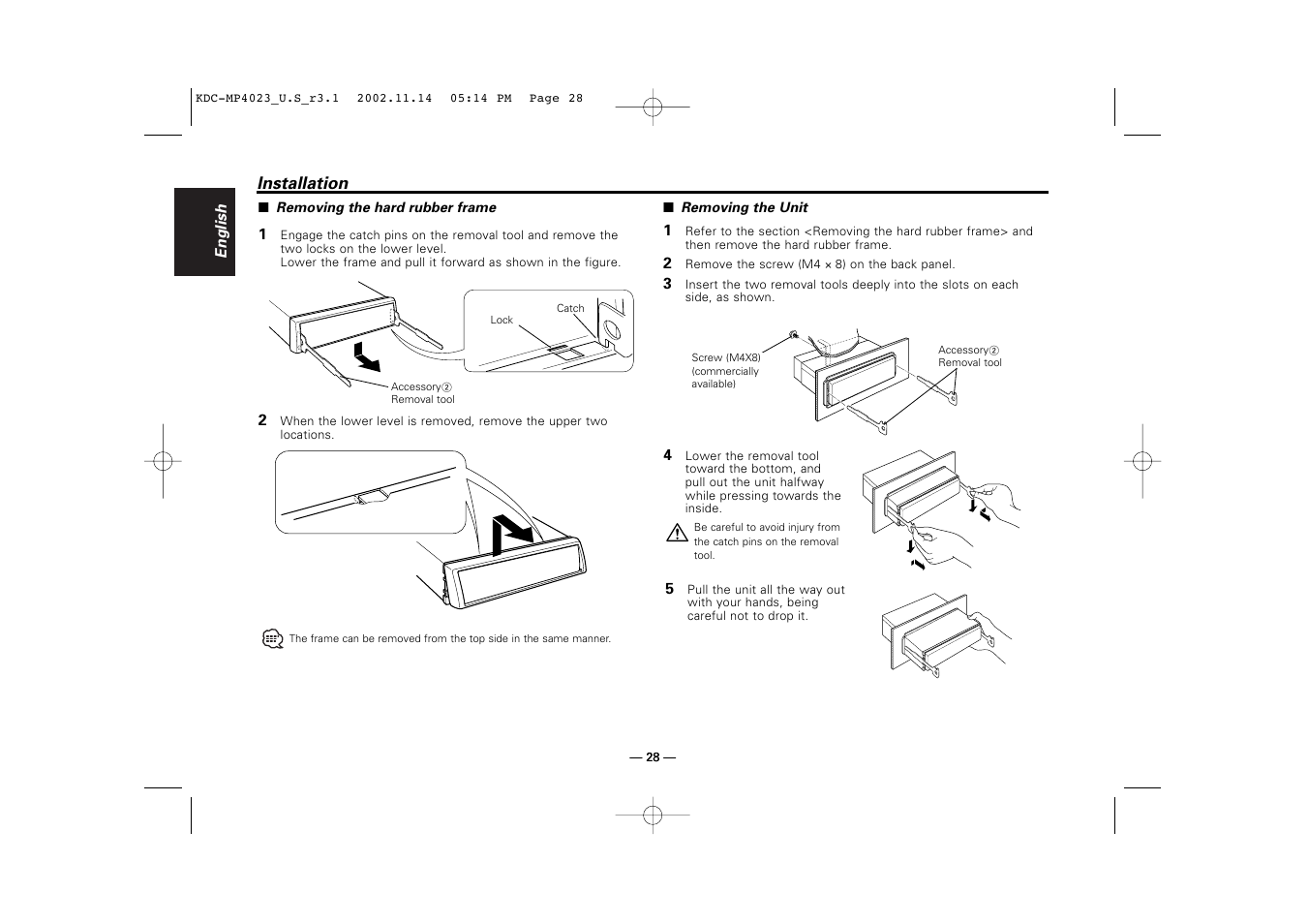 Kenwood KDC-MP4023 User Manual | Page 28 / 32