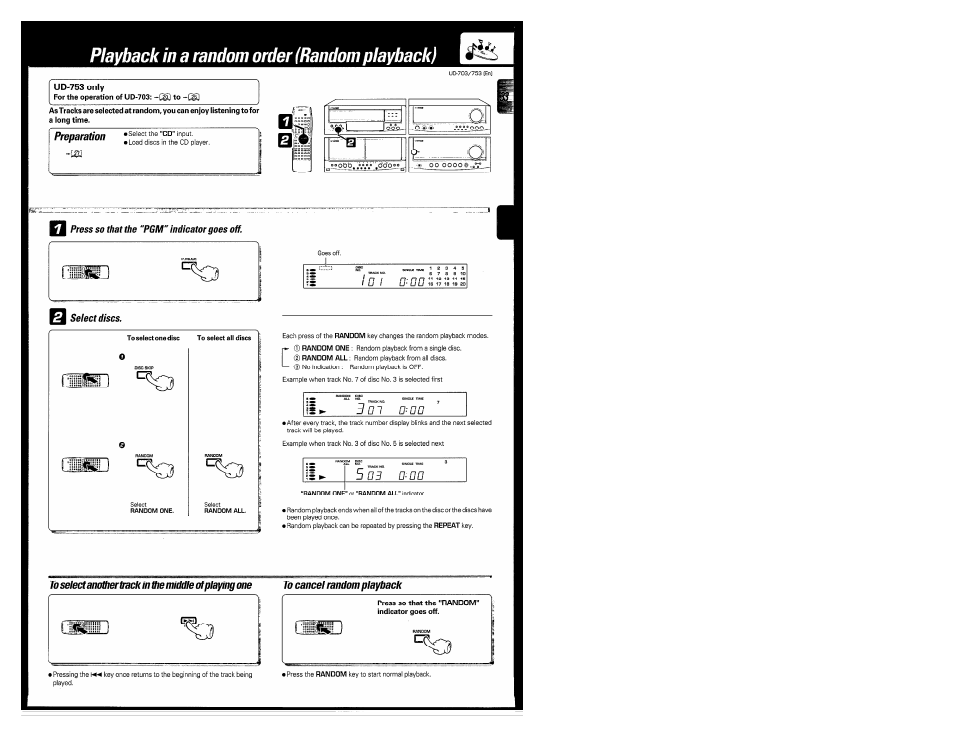 Kenwood COMPACT DISC DIGITAL AUDIO UD-703 User Manual | Page 33 / 80