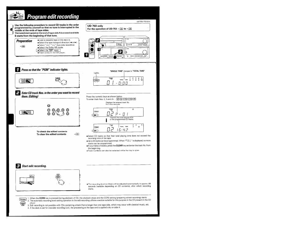 Kenwood COMPACT DISC DIGITAL AUDIO UD-703 User Manual | Page 46 / 80