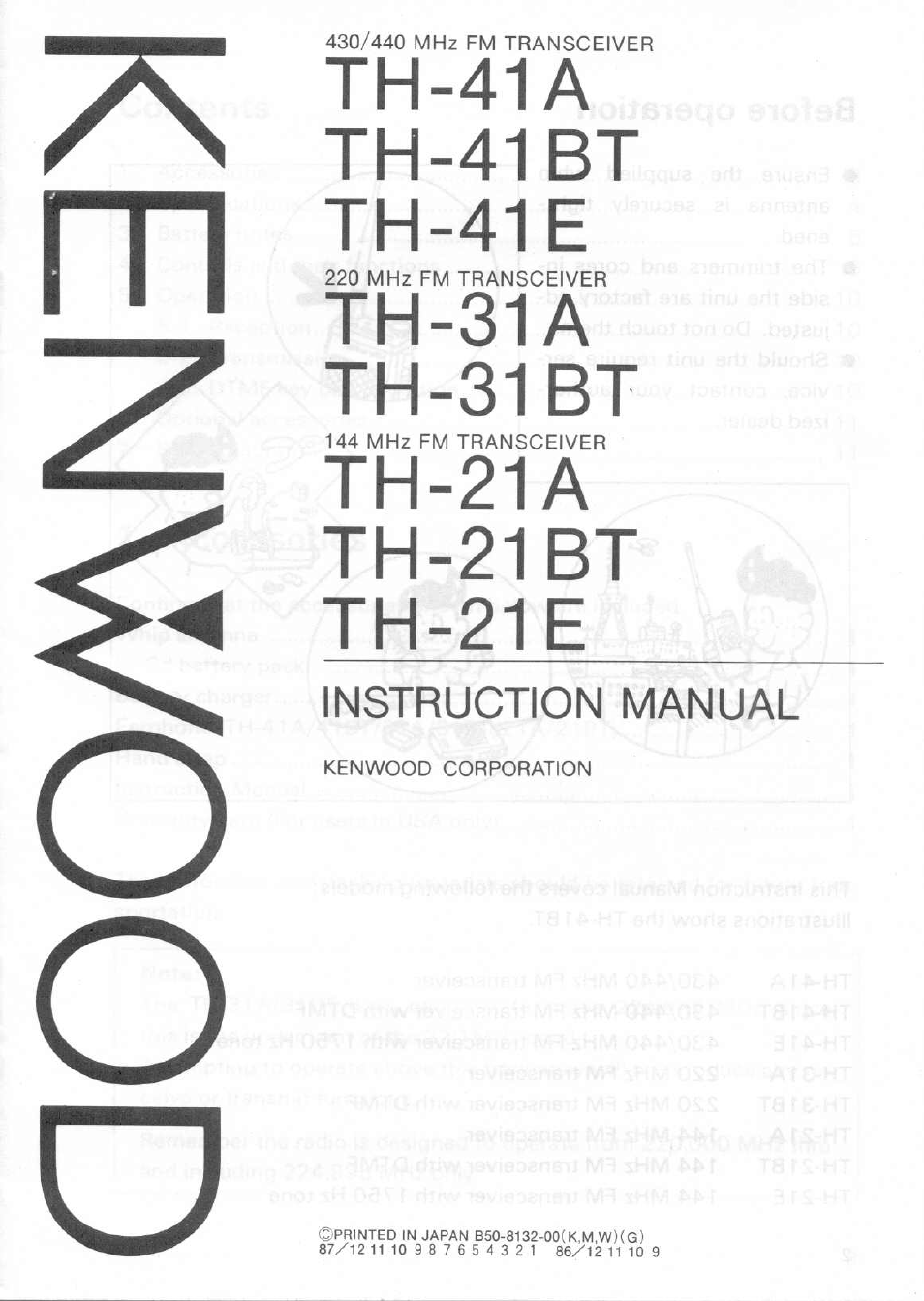 Kenwood TH-31A User Manual | 14 pages