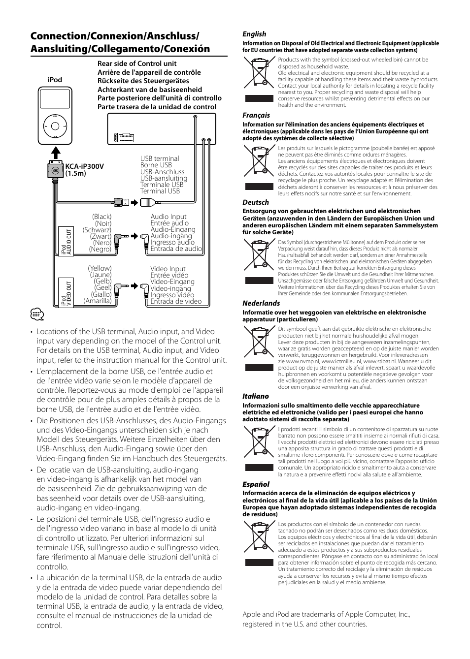 Kenwood KCA-iP300V User Manual | Page 4 / 4