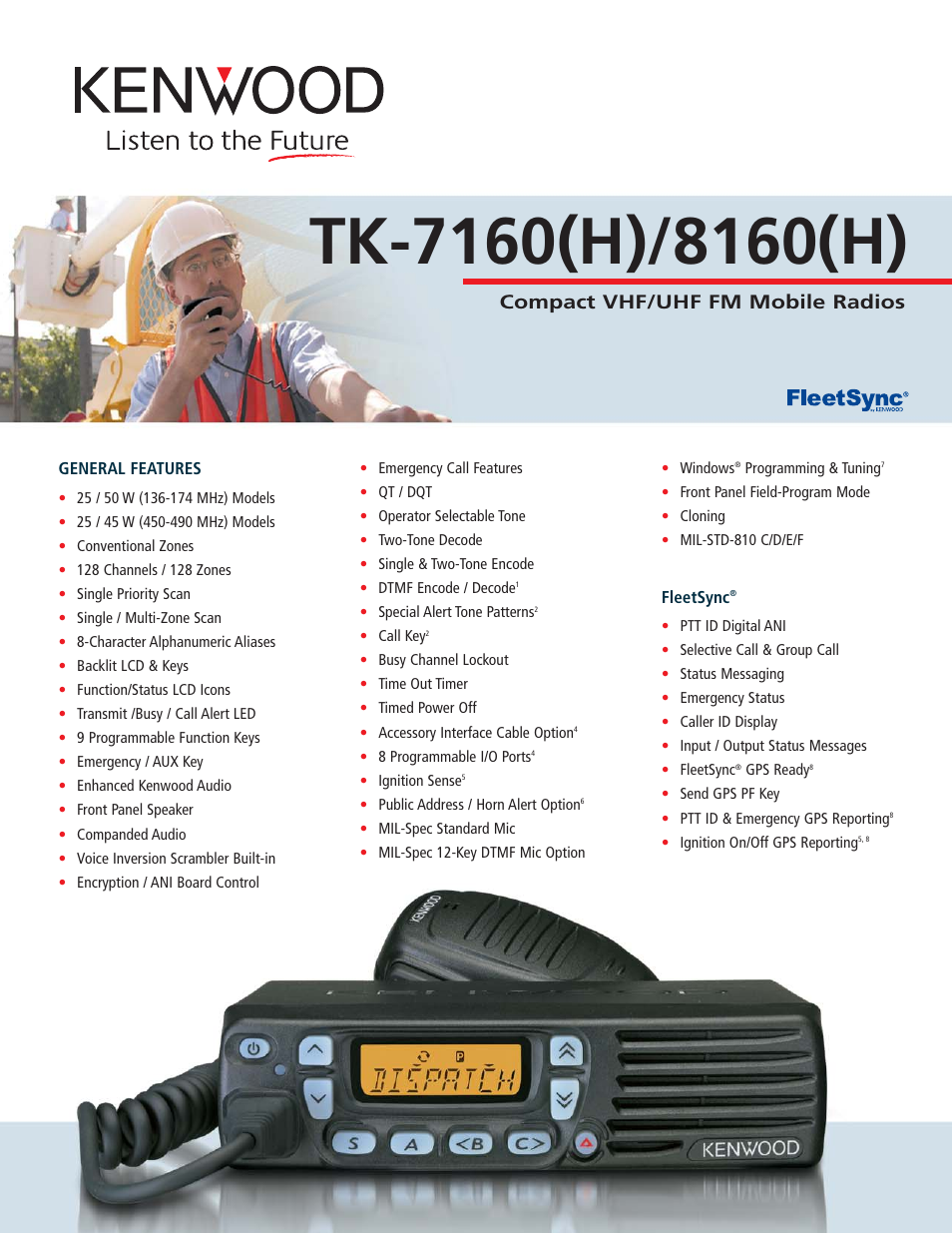 Kenwood TK-7160H User Manual | 2 pages