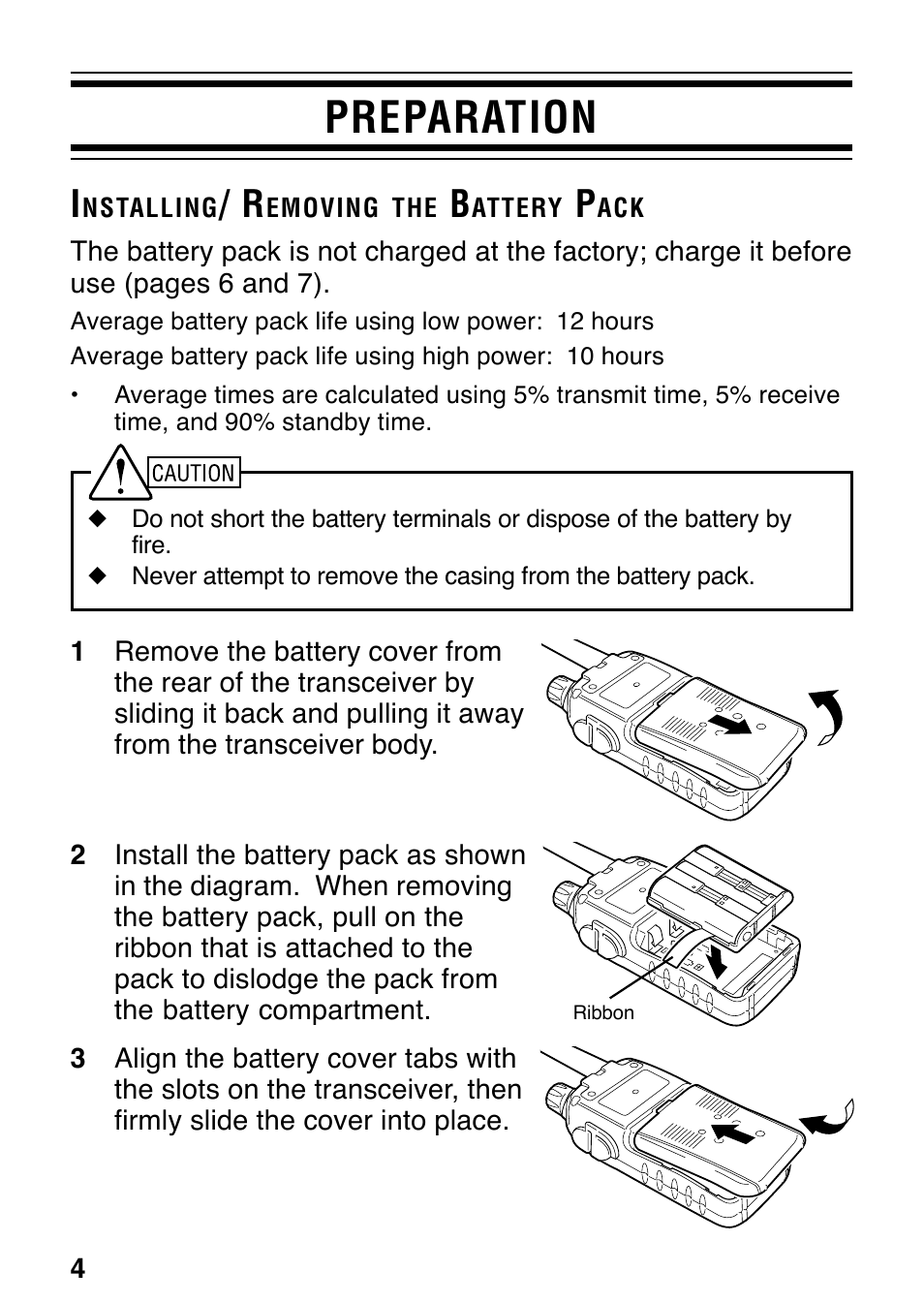 Preparation | Kenwood ProTalk XLS TK-3130 User Manual | Page 10 / 48