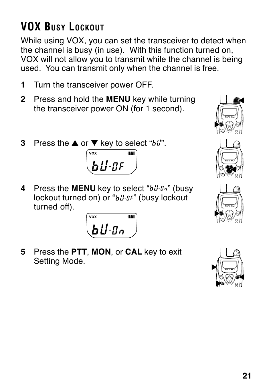 Vox b | Kenwood ProTalk XLS TK-3130 User Manual | Page 27 / 48