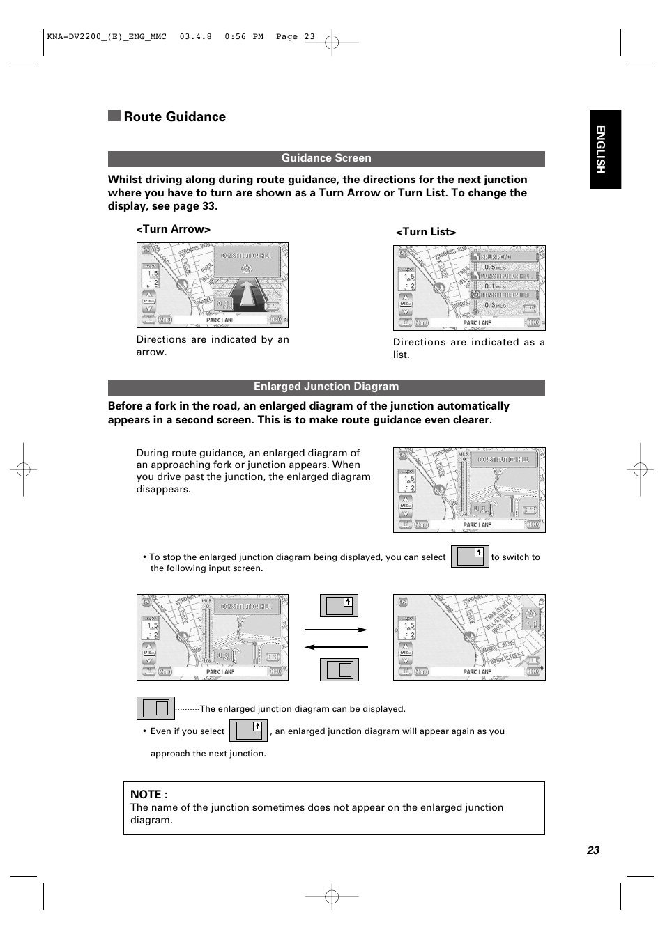 Route guidance | Kenwood KNA-DV2200 User Manual | Page 25 / 52