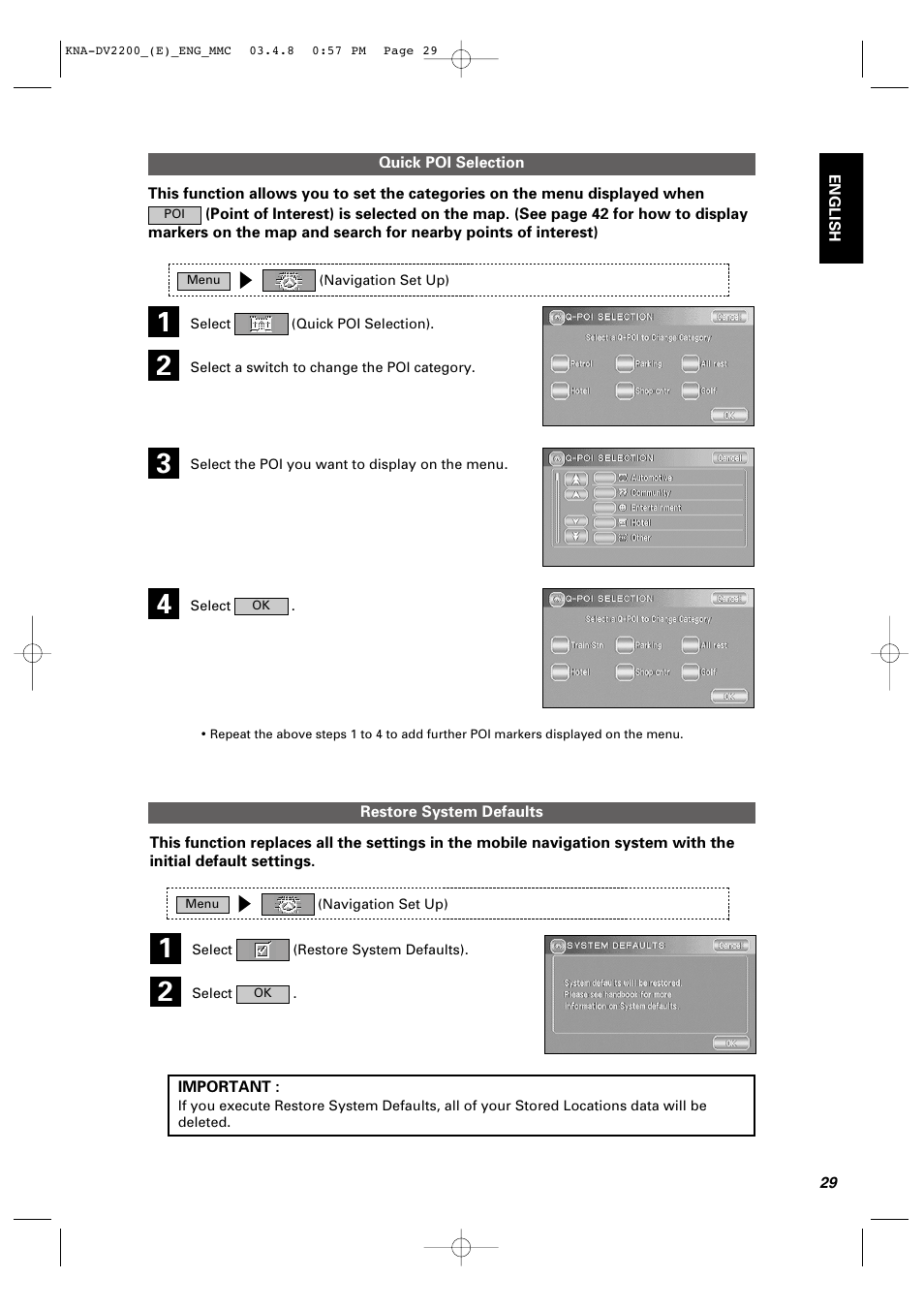 Kenwood KNA-DV2200 User Manual | Page 31 / 52