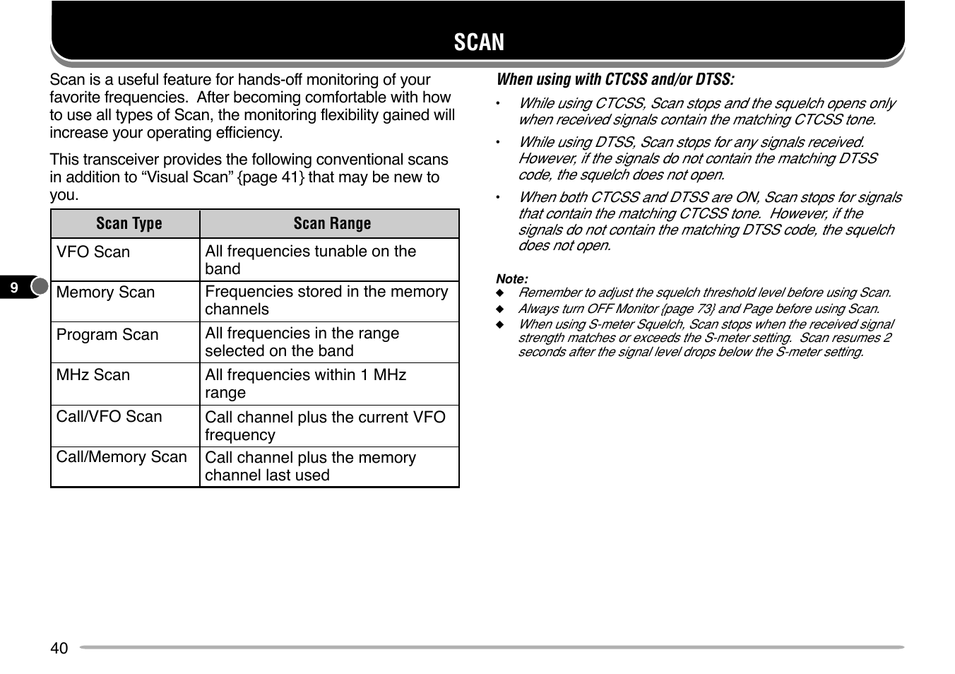 Scan | Kenwood TM-V7E User Manual | Page 46 / 100