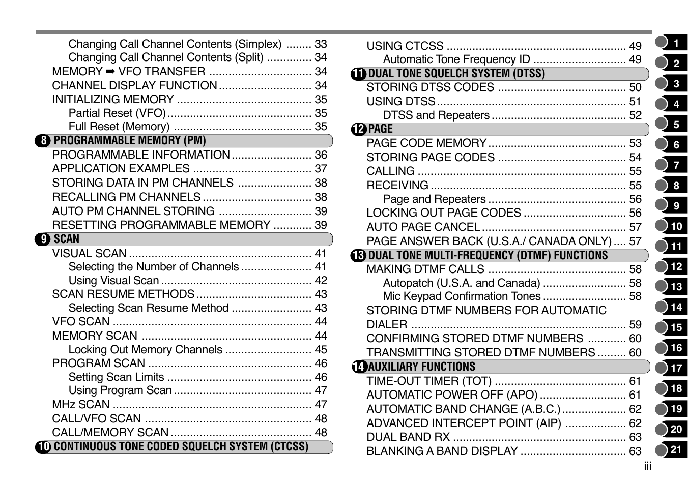 Kenwood TM-V7E User Manual | Page 5 / 100