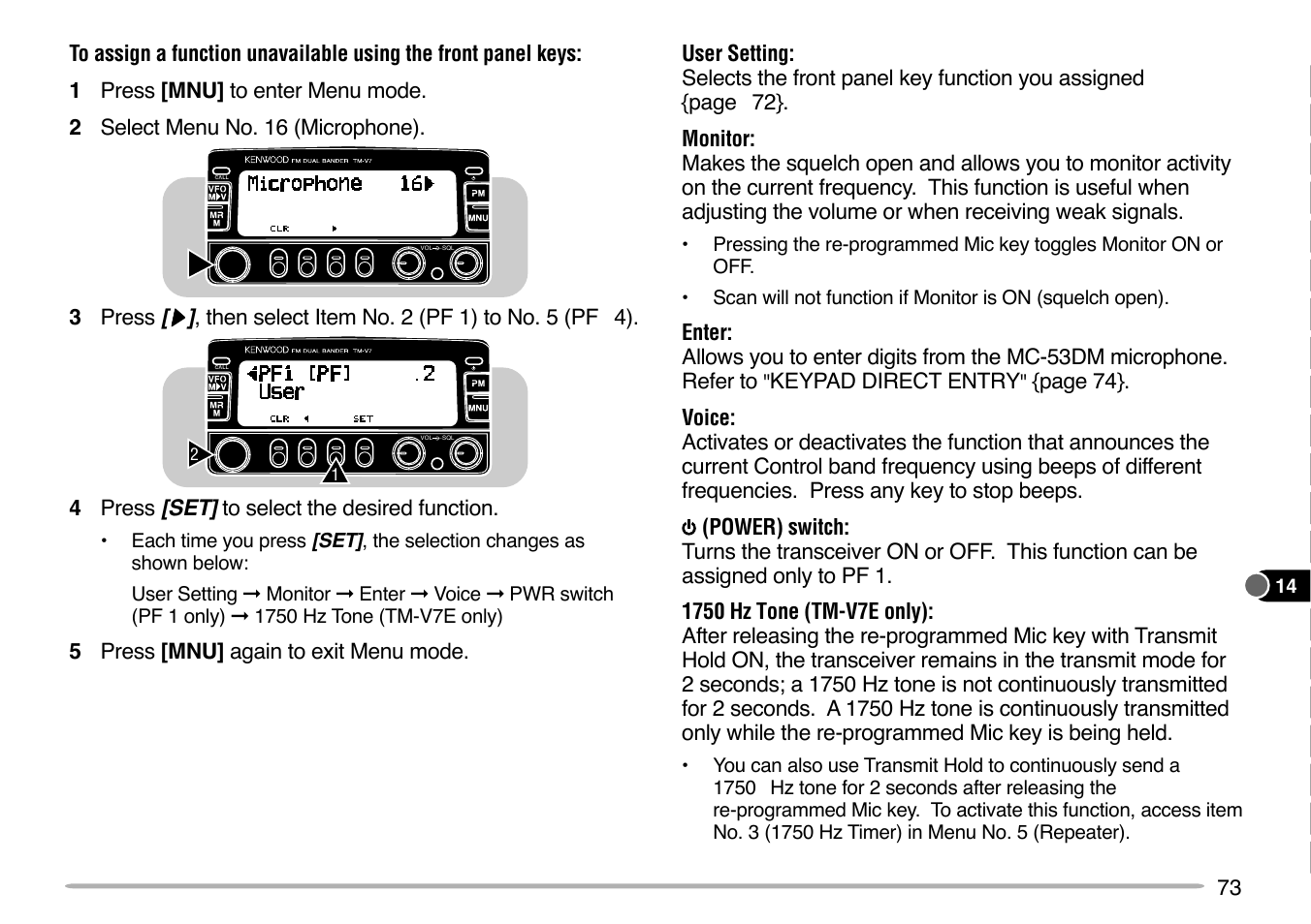 Kenwood TM-V7E User Manual | Page 79 / 100