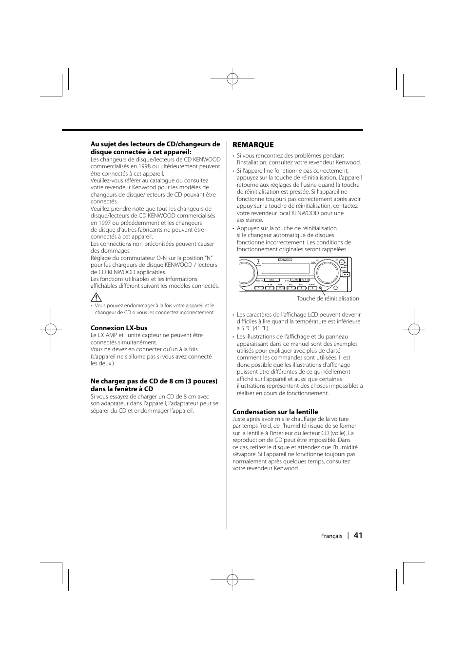 Kenwood EZ500 User Manual | Page 41 / 112