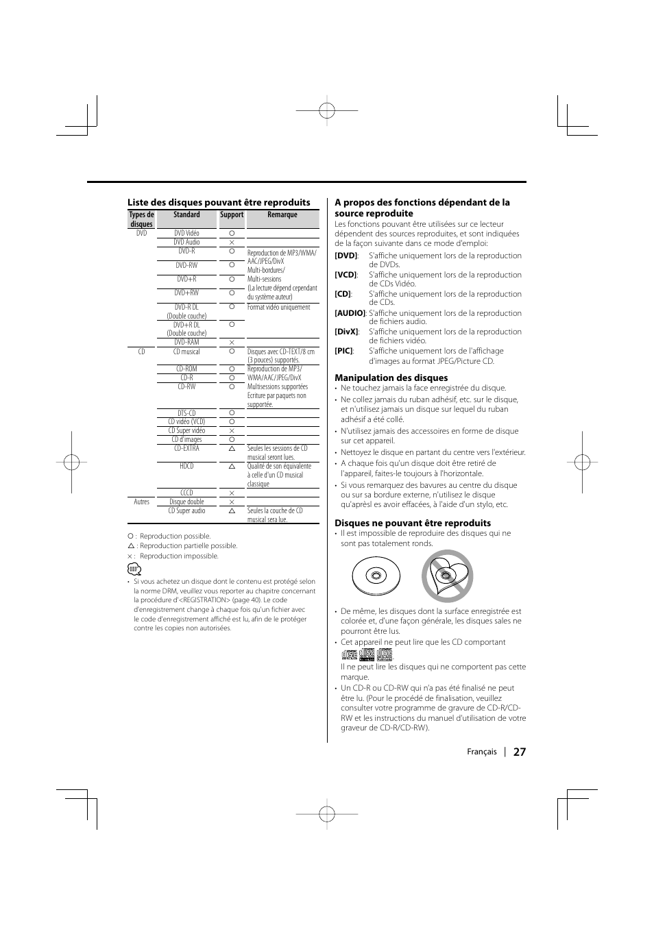 Kenwood KDV-S211P User Manual | Page 27 / 68