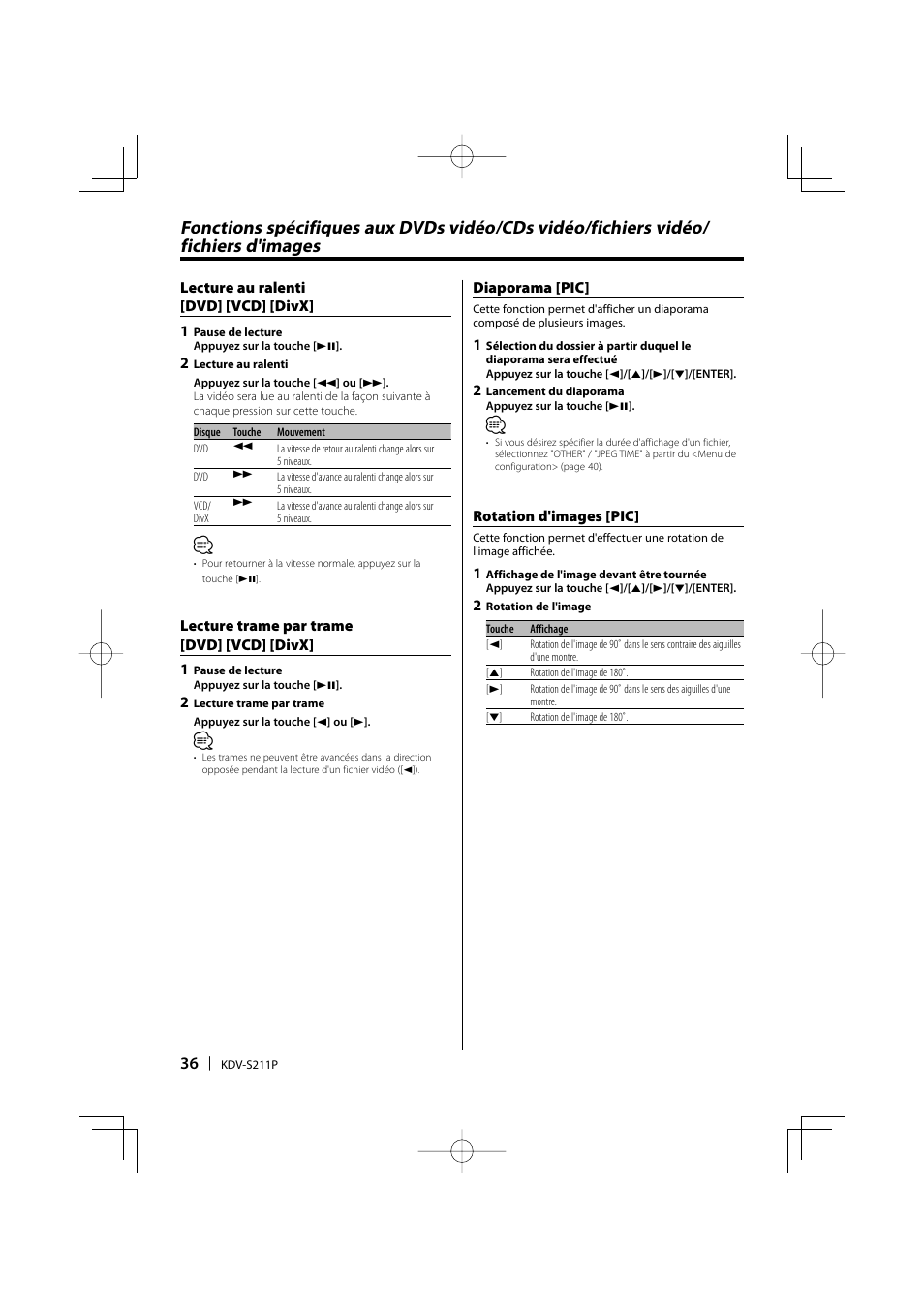 Kenwood KDV-S211P User Manual | Page 36 / 68