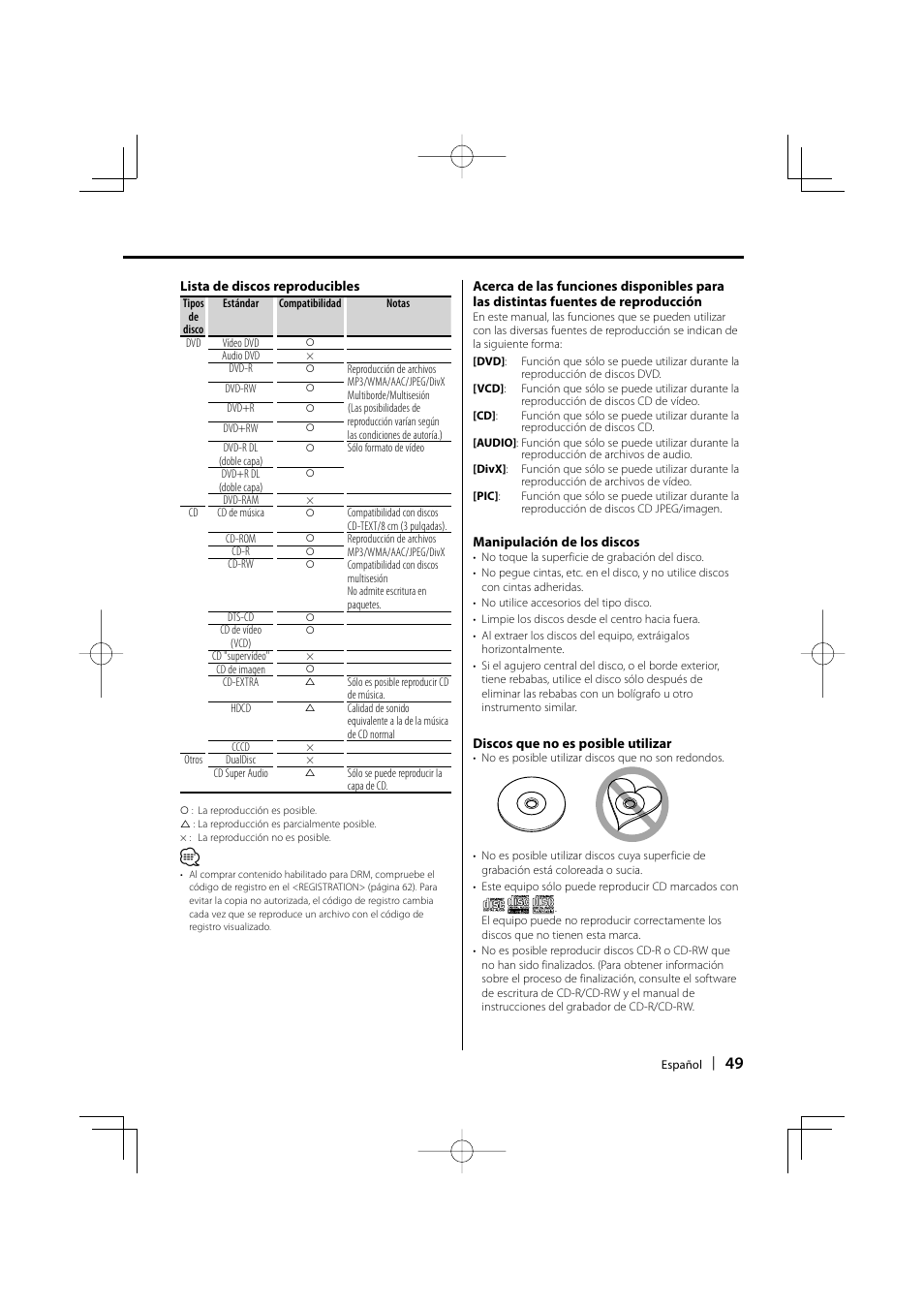 Kenwood KDV-S211P User Manual | Page 49 / 68